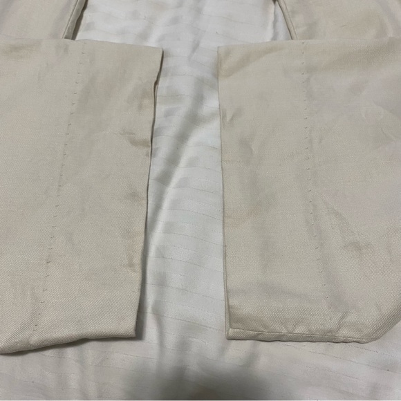 Aritzia Babaton Sidiki Cream Linen Wide Leg High Rise Pant size 2 - Picture 9 of 16